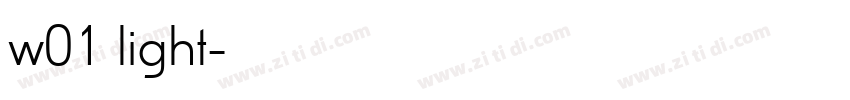 w01 light字体转换